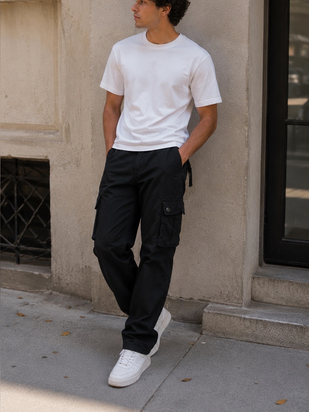 Match Black Cargo Pants for Men